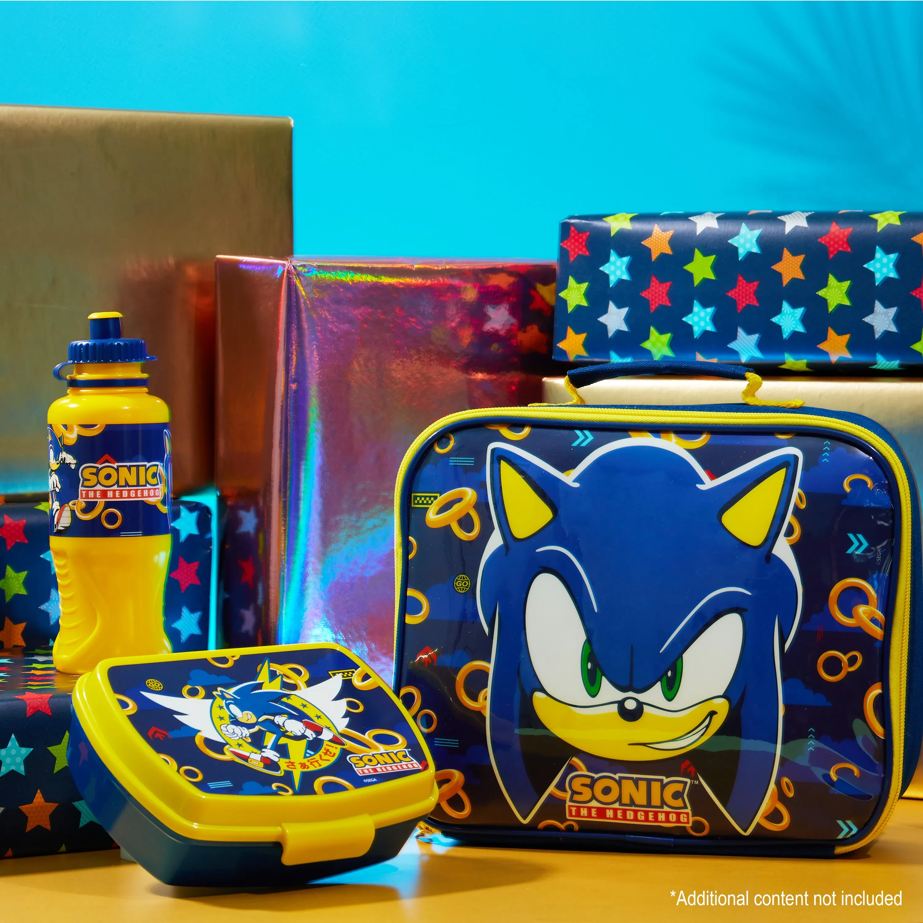 Sonic The Hedgehog Kids - 3 Piece Set Lunch Bag, Lunch Box & 430ml Water Bottle