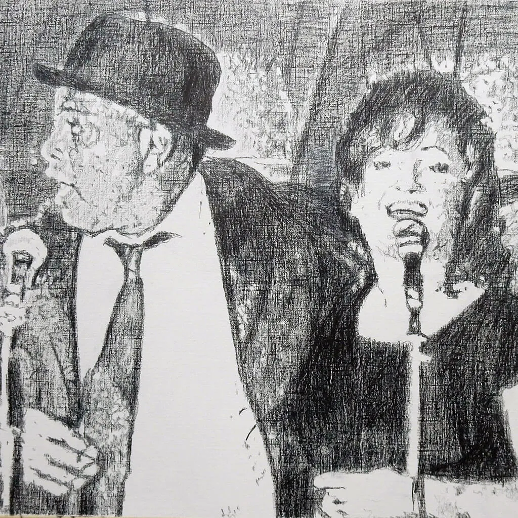 The Rawhides' Do you love me? portrait by Stella Tooth