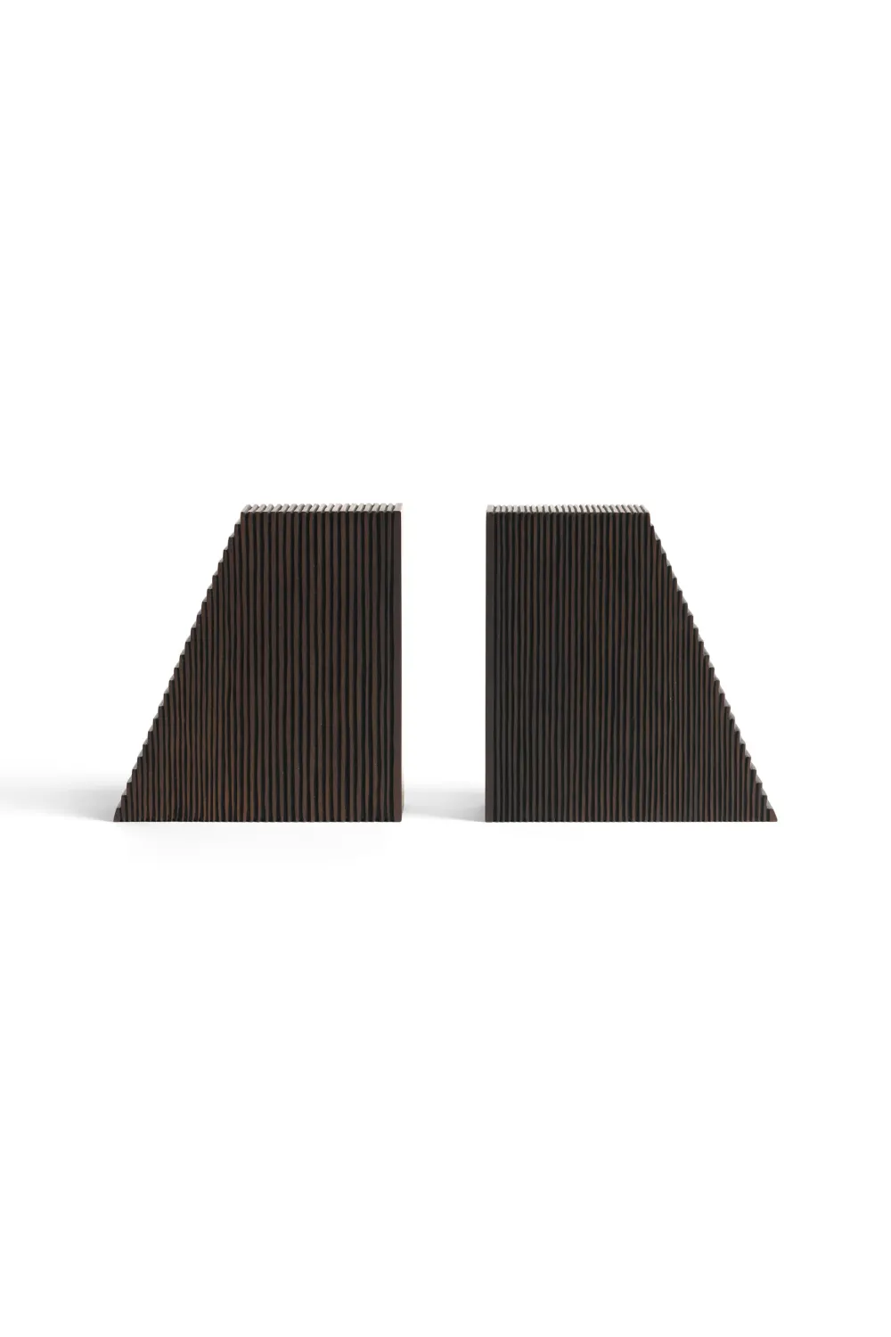 Varnished Mahogany Book Ends (2) | Ethnicraft Grooves