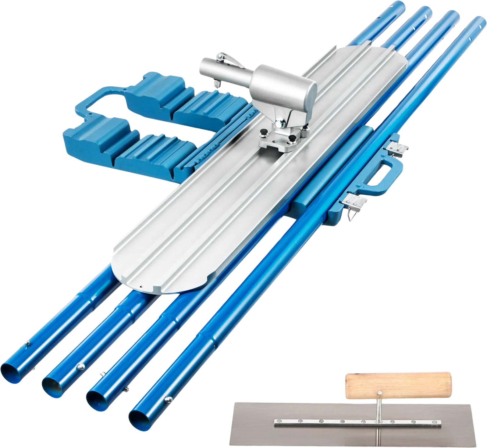 Vevor Magnesium Concrete Bull Float 48" x 8" Round End Trowel with 4 Handles New