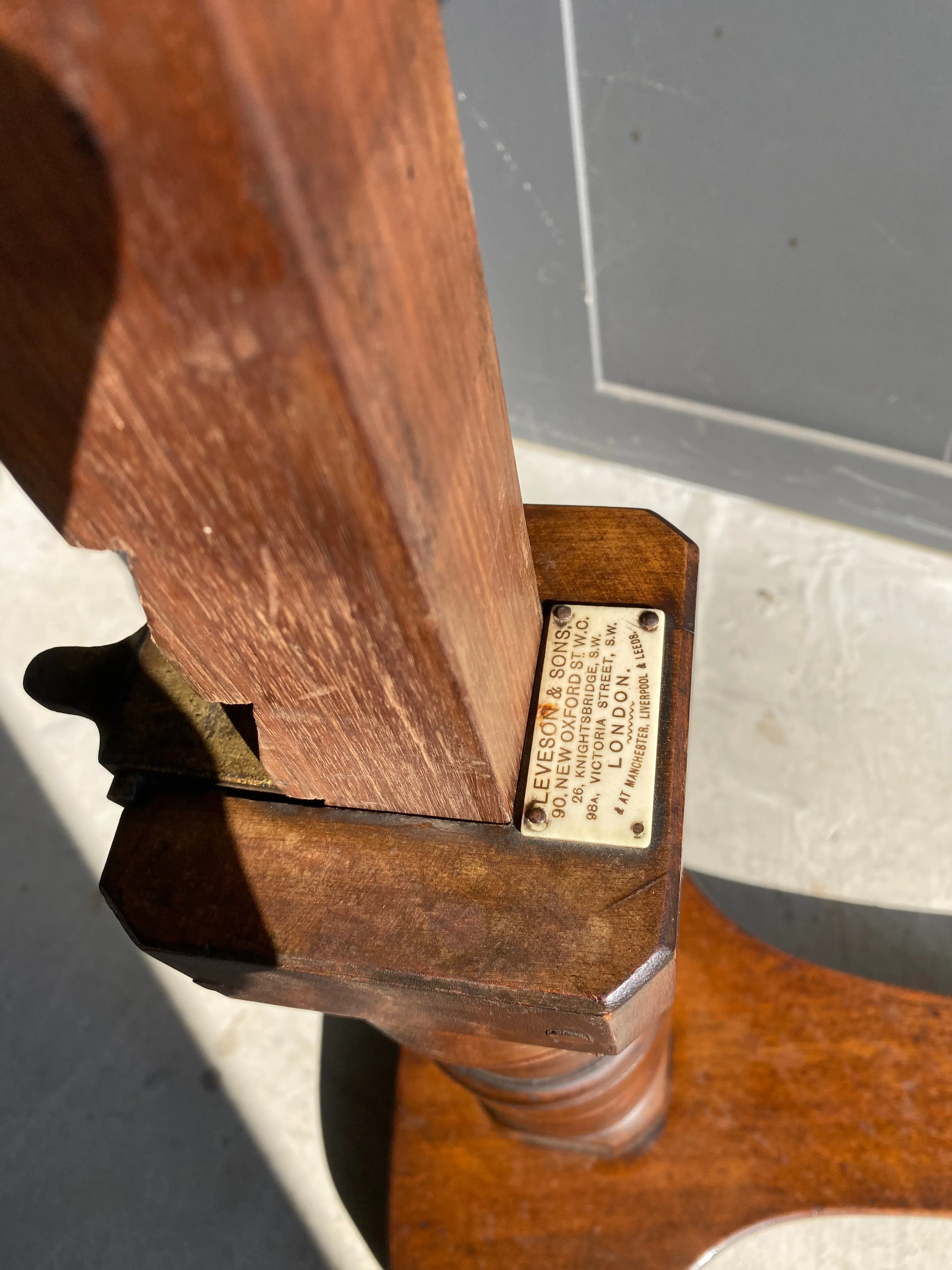 Victorian Mahogany Leveson and Sons adjustable reading table