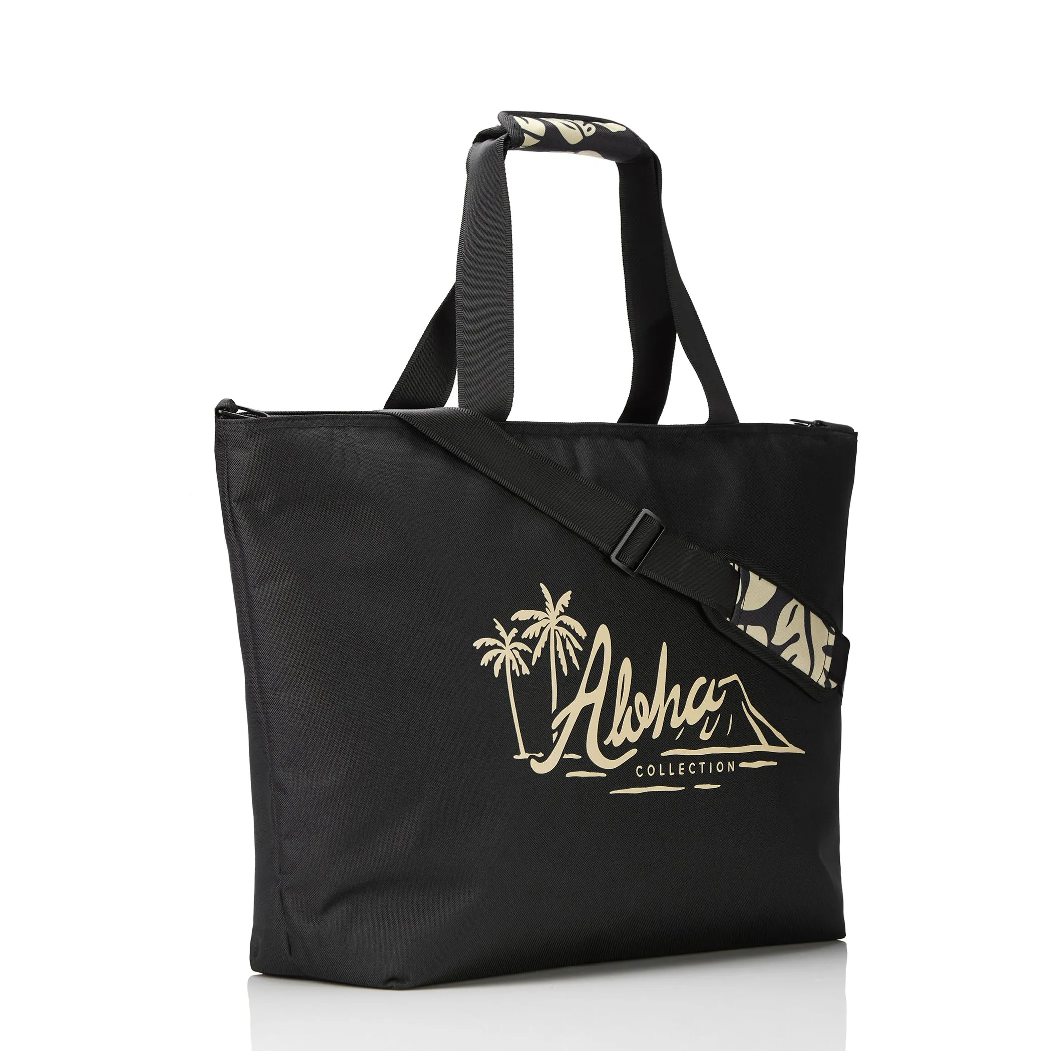 Vintage ALOHA Logo Cooler Tote / Sand/Black