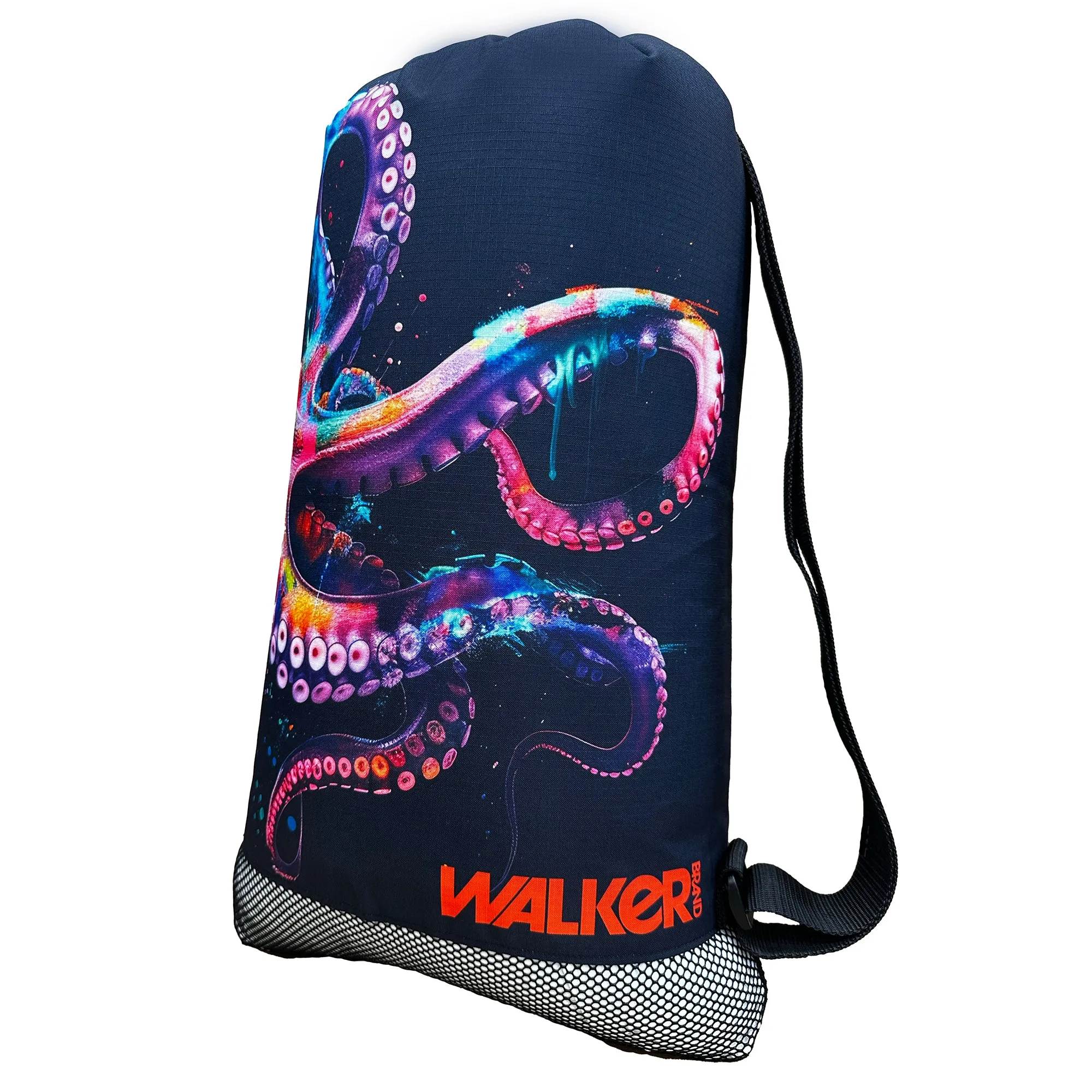 Walker Beach Mesh Net Travel Boat Bag for Snorkeling, Dive, and Swim Gear – USA Made, Tropical Aqua Van