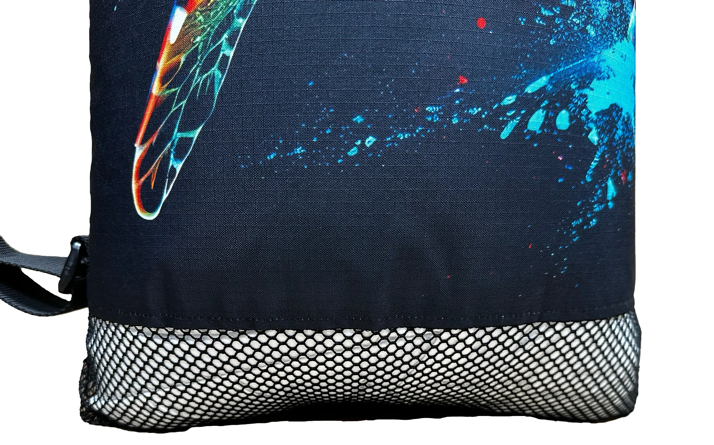 Walker Beach Mesh Net Travel Boat Bag for Snorkeling, Dive, and Swim Gear – USA Made, Tropical Aqua Van