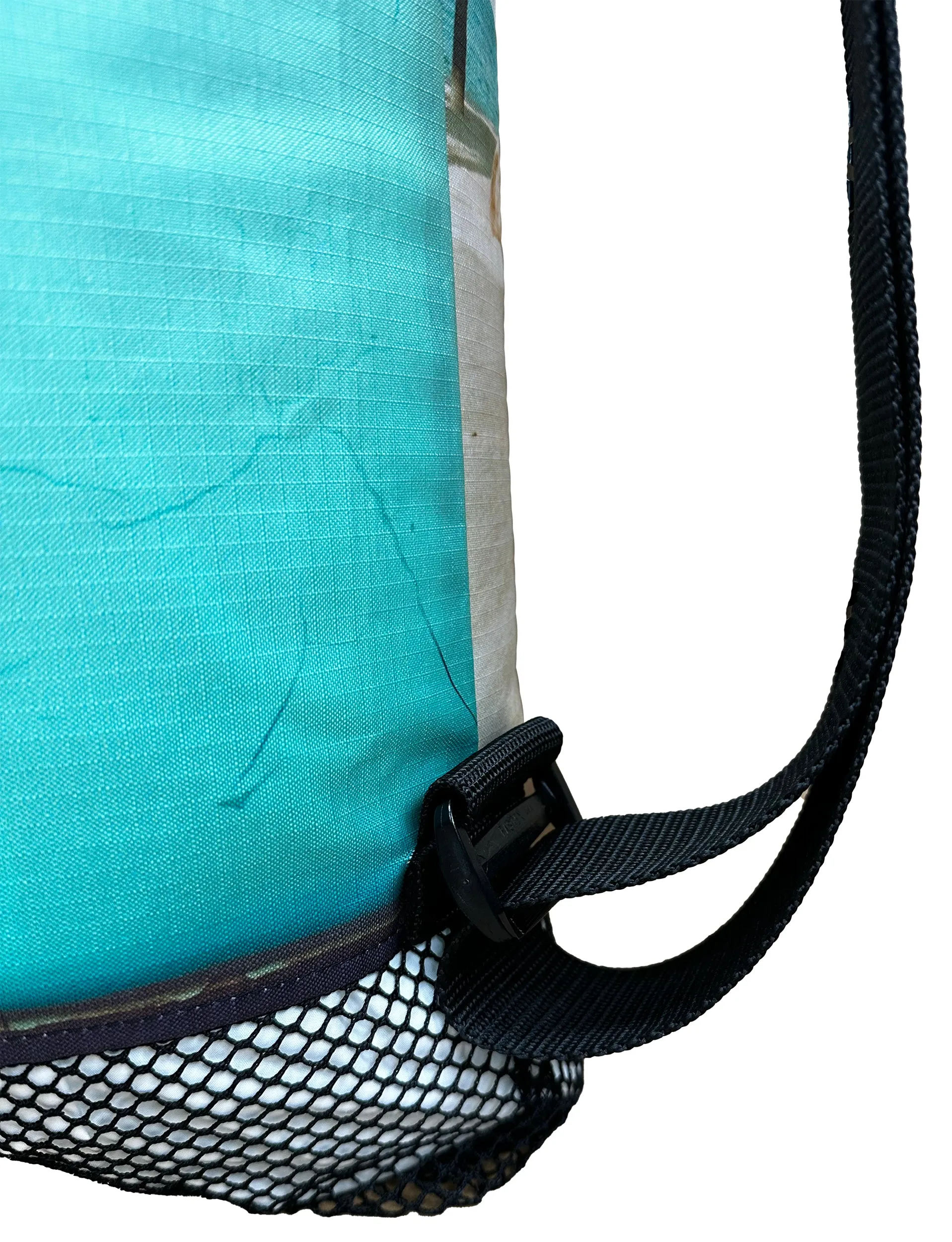 Walker Beach Mesh Net Travel Boat Bag for Snorkeling, Dive, and Swim Gear – USA Made, Tropical Aqua Van