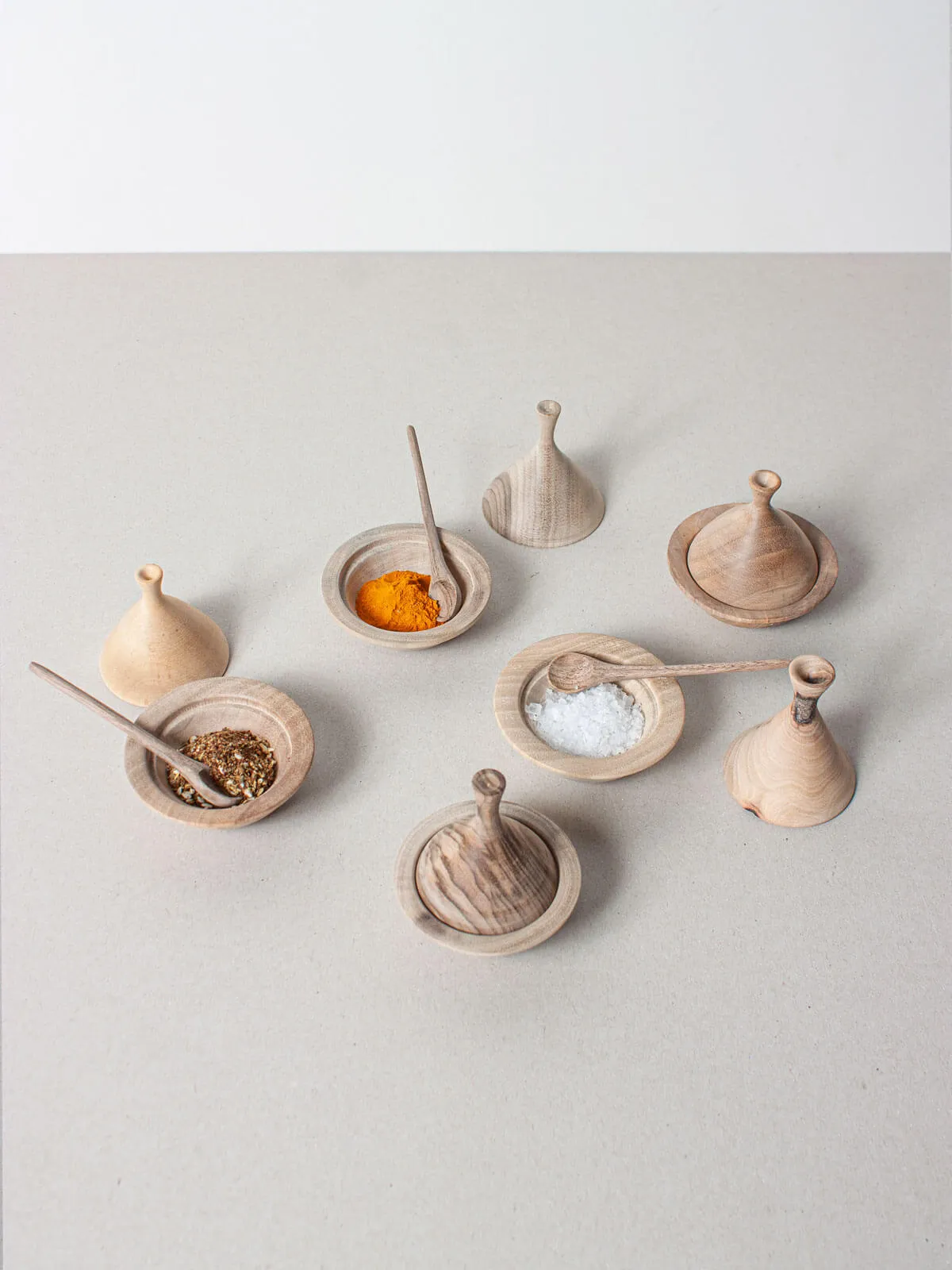 Walnut Wood Tagine Spice Pot