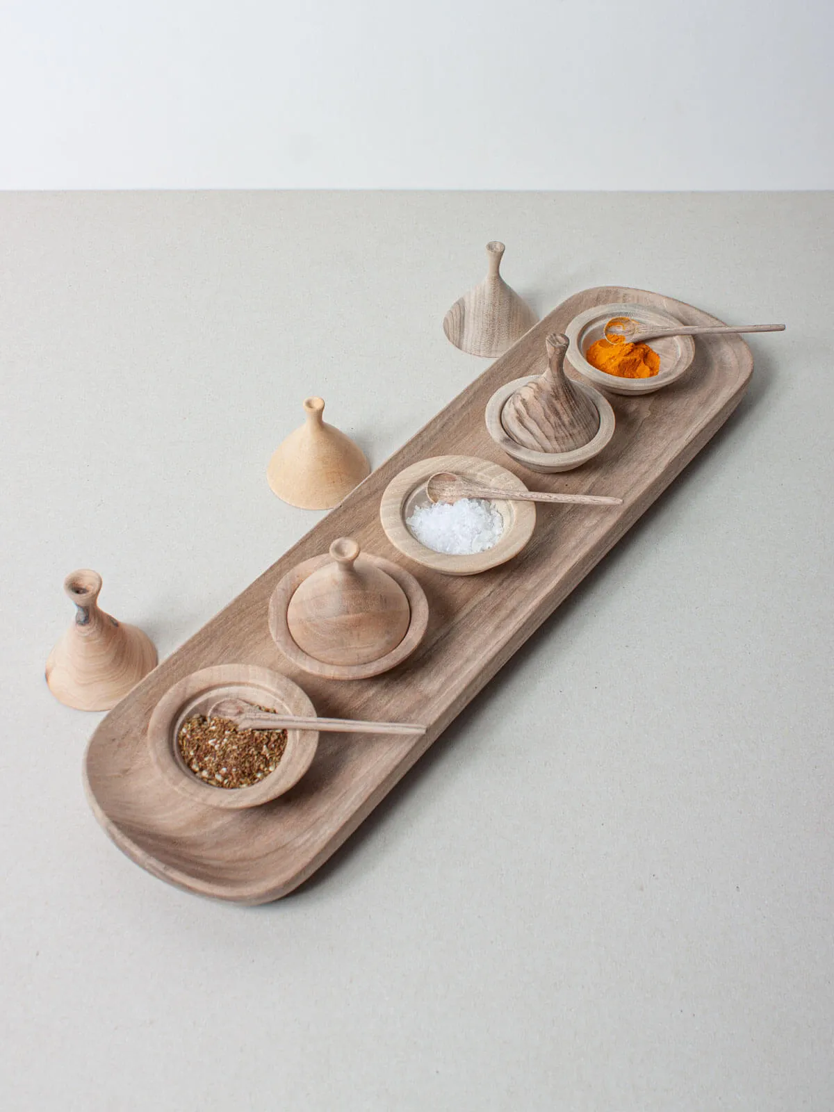 Walnut Wood Tagine Spice Pot