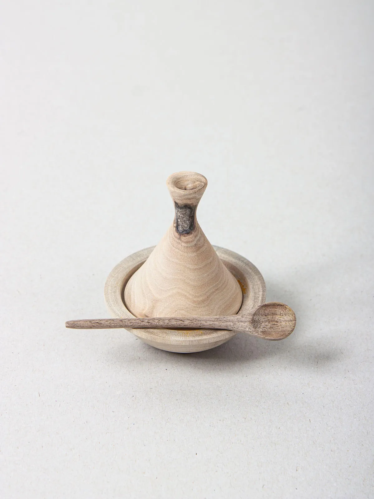 Walnut Wood Tagine Spice Pot